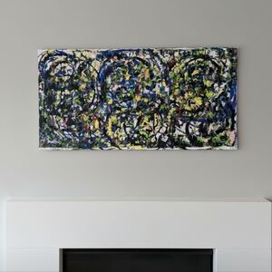 HANDCRAFTED Abstract Painting HANDMADE Wall Art Decor HANDPAINTED Artwork